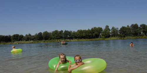 Waterpret in het recreatiemeer op de Kienehoef